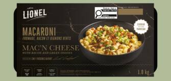 Macaroni fromage bacon et oignons verts