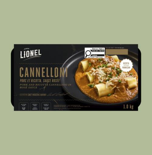 Cannelloni proc et ricotta sauce rose
